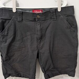Coleman Men's Gray Canvas Utility Work Shorts Size 36
